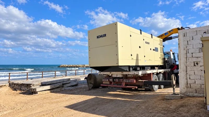 Generator delivery to a coastal site
