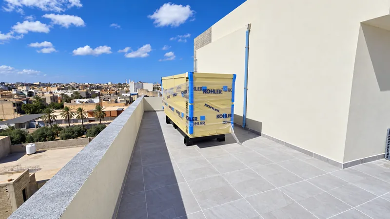 Positioning a rooftop generator
