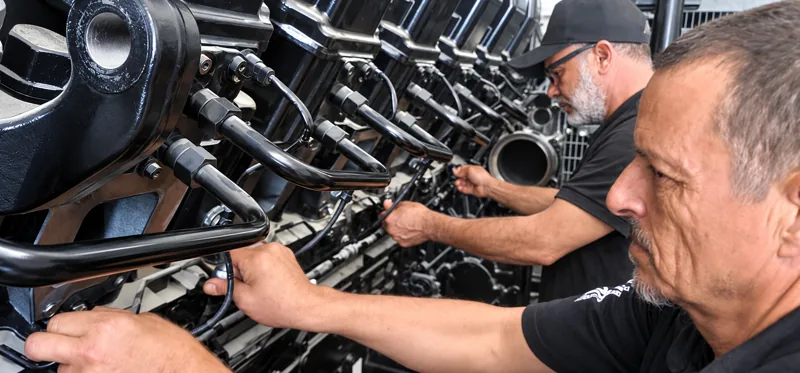 Engine maintenance work