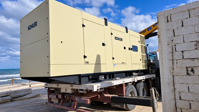 Generator transport to the project site